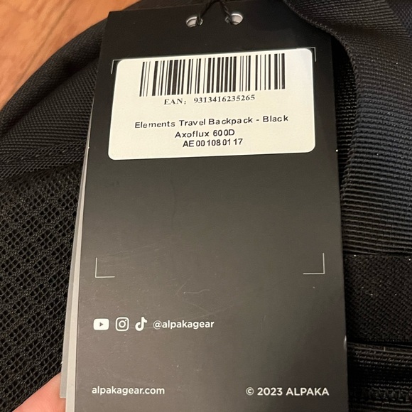 NWT Alpaka Elements Travel Backpack Black | Axoflux 600D - Picture 13 of 13